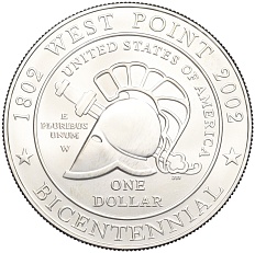 1 доллар 2002 года W США «200 лет Военной академии в Вест-Поинте» — Фото №2