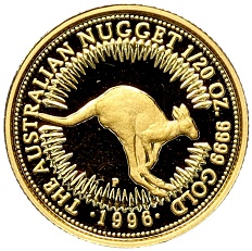 5 долларов 1996 года Австралия «Австралийский самородок — Кенгуру» — Фото №1