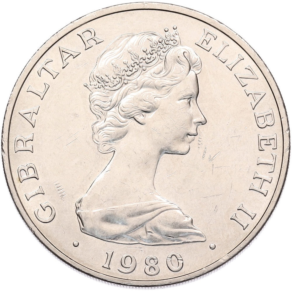 1 крона 1980 года Гибралтар «175 лет со дня смерти Горацио Нельсона» — Фото №2