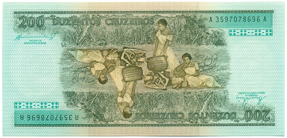 200 крузейро 1984 года Бразилия — Фото №2