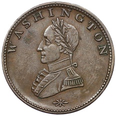 1 цент 1820 года США «Двойной Вашингтон» — Фото №2