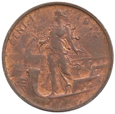 1 чентезимо 1914 года Италия — Фото №1