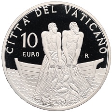 10 евро 2011 года Ватикан «60 лет рукоположению Бенедикта XVI» — Фото №1