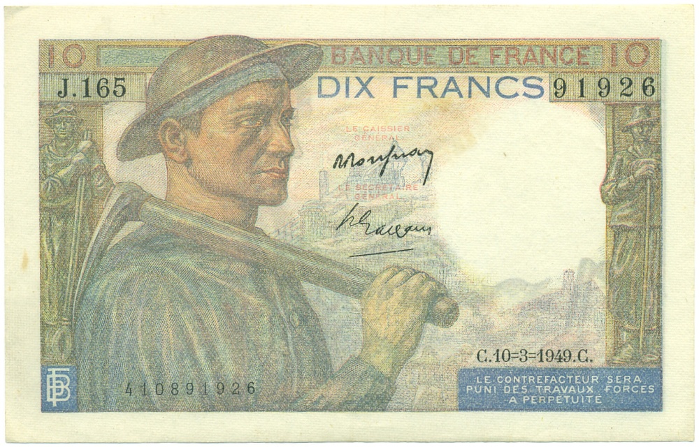 10 франков 1949 года Франция — Фото №1