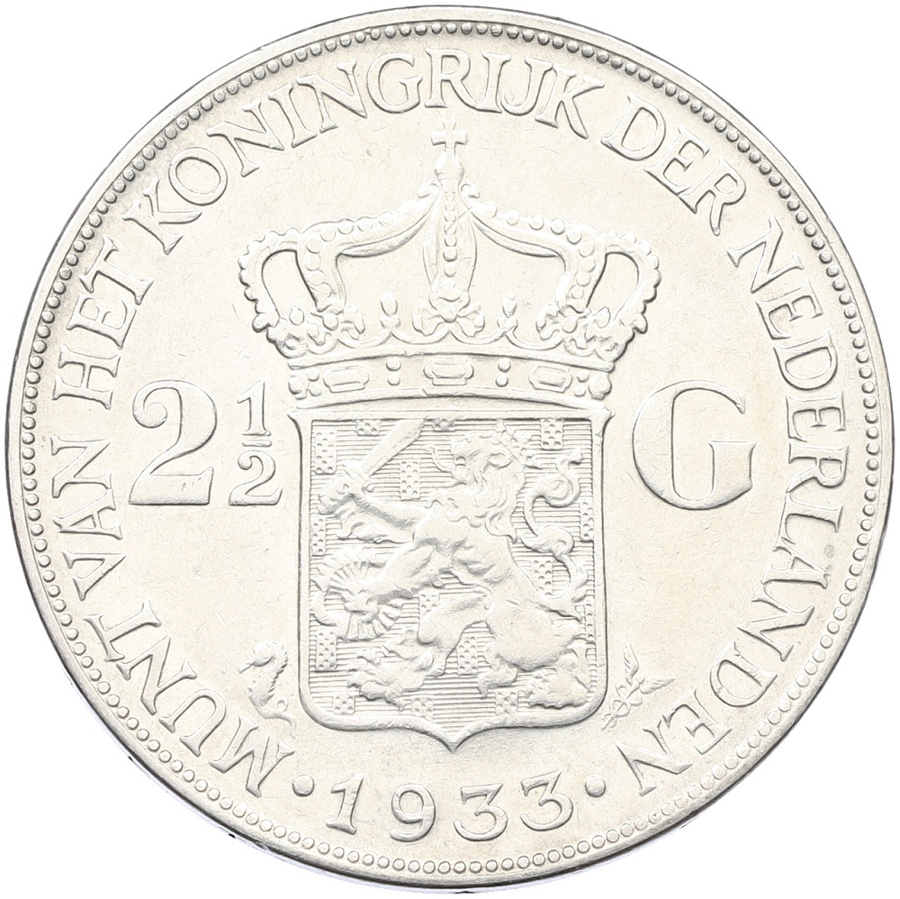2 1/2 гульдена 1933 года Нидерланды — Фото №1