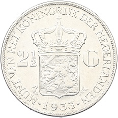 2 1/2 гульдена 1933 года Нидерланды — Фото №1