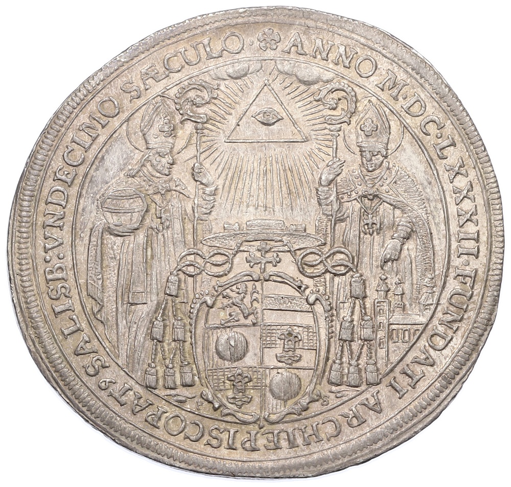 1 талер 1682 года Зальцбург «1100-летие архиепископства Зальцбург» — Фото №1