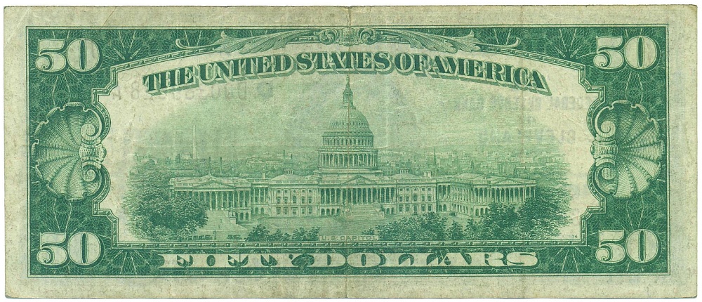 50 долларов 1929 года США (Огайо — Кливленд) — Фото №2