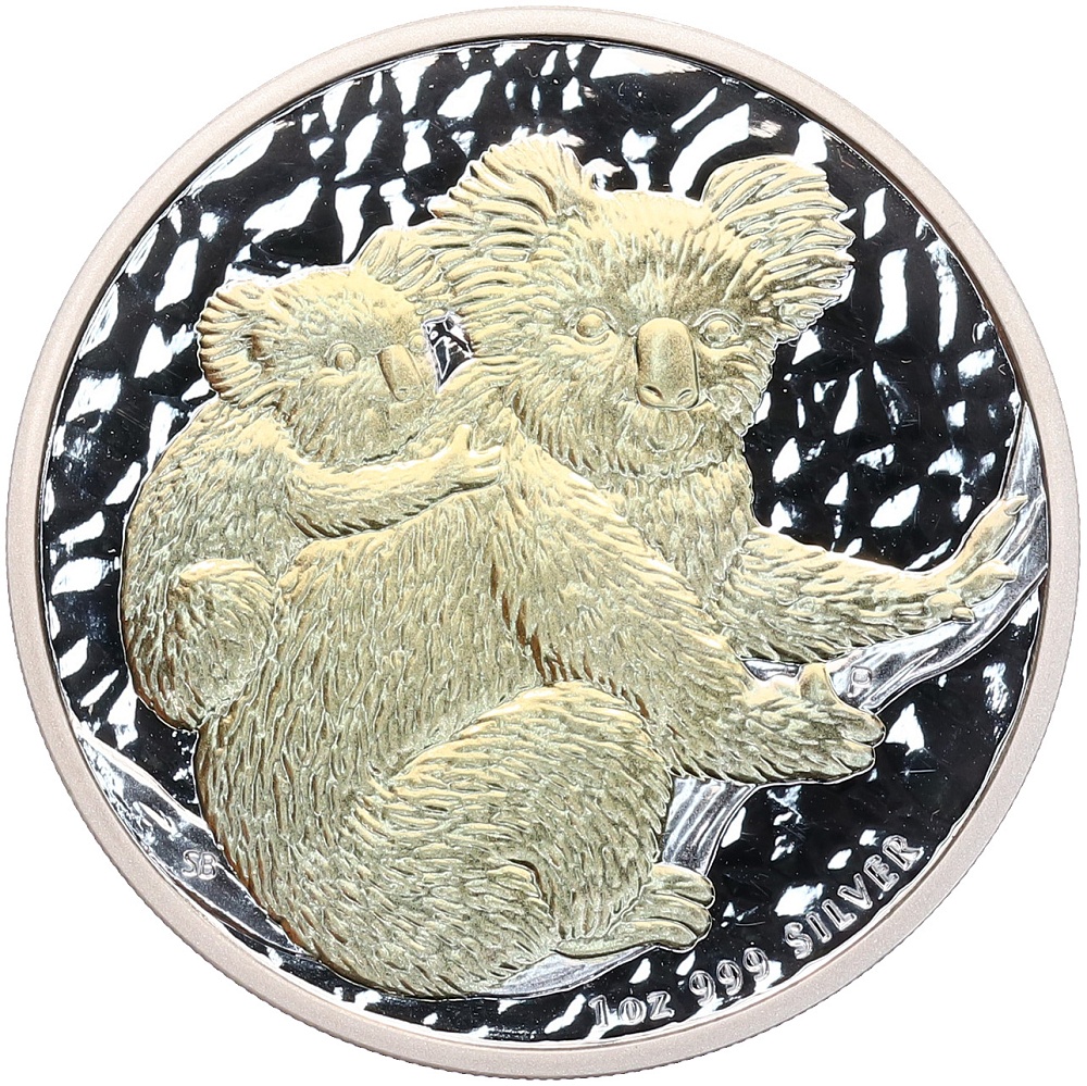 1 доллар 2008 года Австралия «Австралийская Коала» (Позолота) — Фото №1