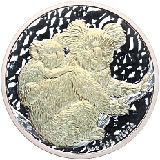 1 доллар 2008 года Австралия «Австралийская Коала» (Позолота) — Фото №1