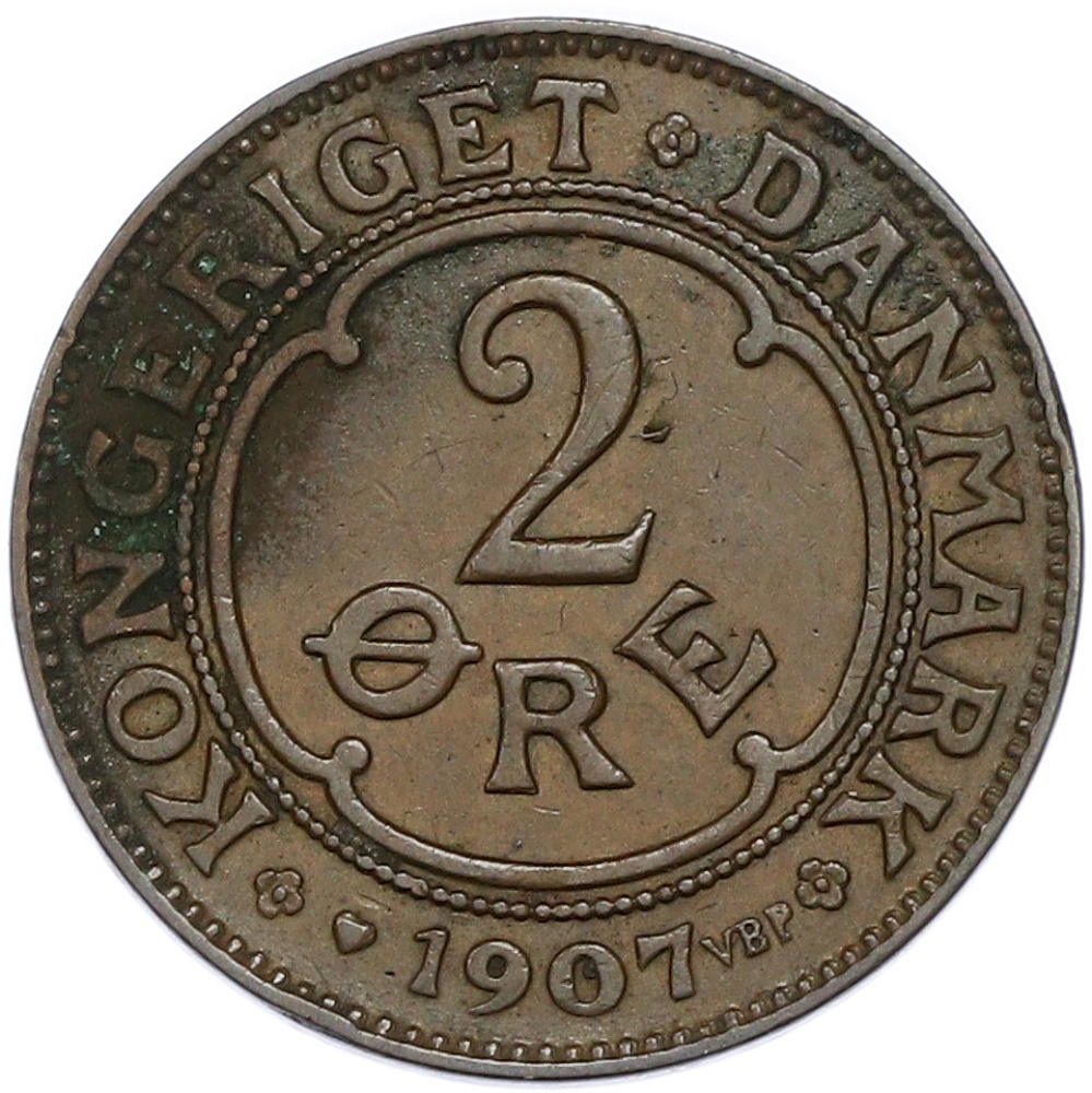 2 эре 1907 года Дания — Фото №1