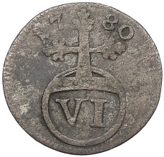 6 пфеннигов 1780 года Шварцбург-Рудольфштадт — Фото №2