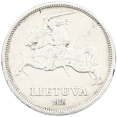 5 лит 1936 года Литва — Фото №2
