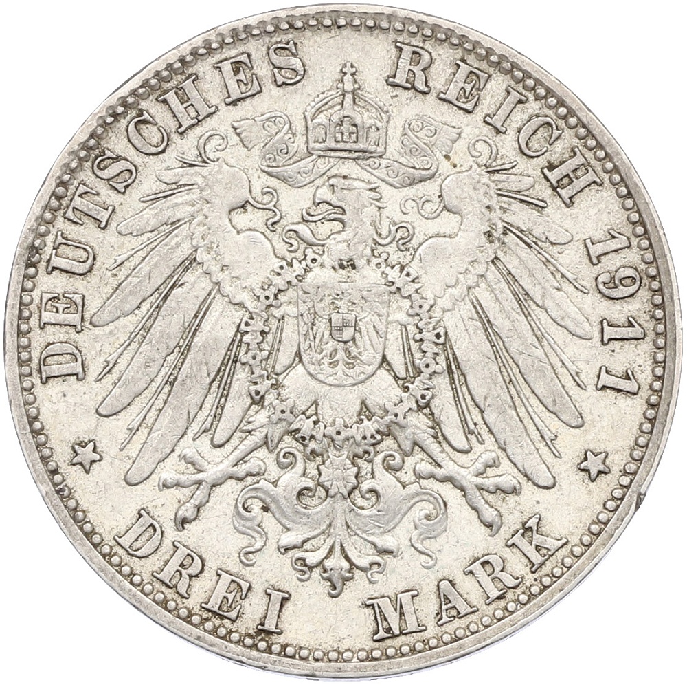 3 марки 1911 года Германия (Бавария) — Фото №2