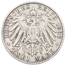 2 марки 1903 года Германия (Гамбург) — Фото №2