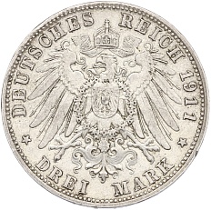 3 марки 1911 года Германия (Бавария) — Фото №2