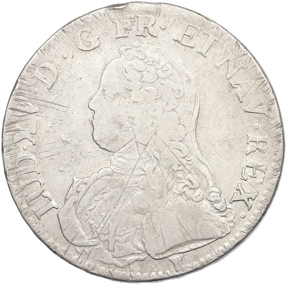 1 экю 1730 года Франция (Людовик XV) — Фото №1