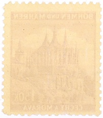 Почтовая марка 1 крона 50 геллеров 1940 года Богемия и Моравия — Фото №2