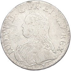1 экю 1730 года Франция (Людовик XV) — Фото №1