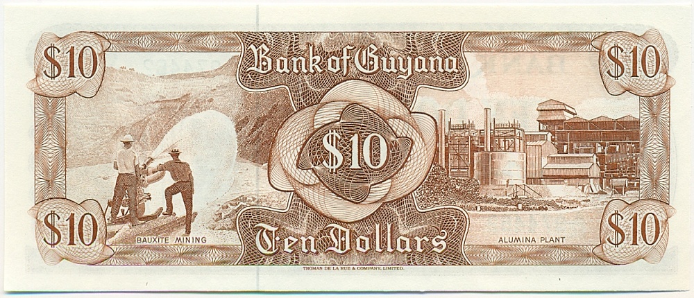 10 долларов 1992 года Гайана — Фото №2