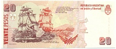 20 песо 2010 года Аргентина — Фото №2