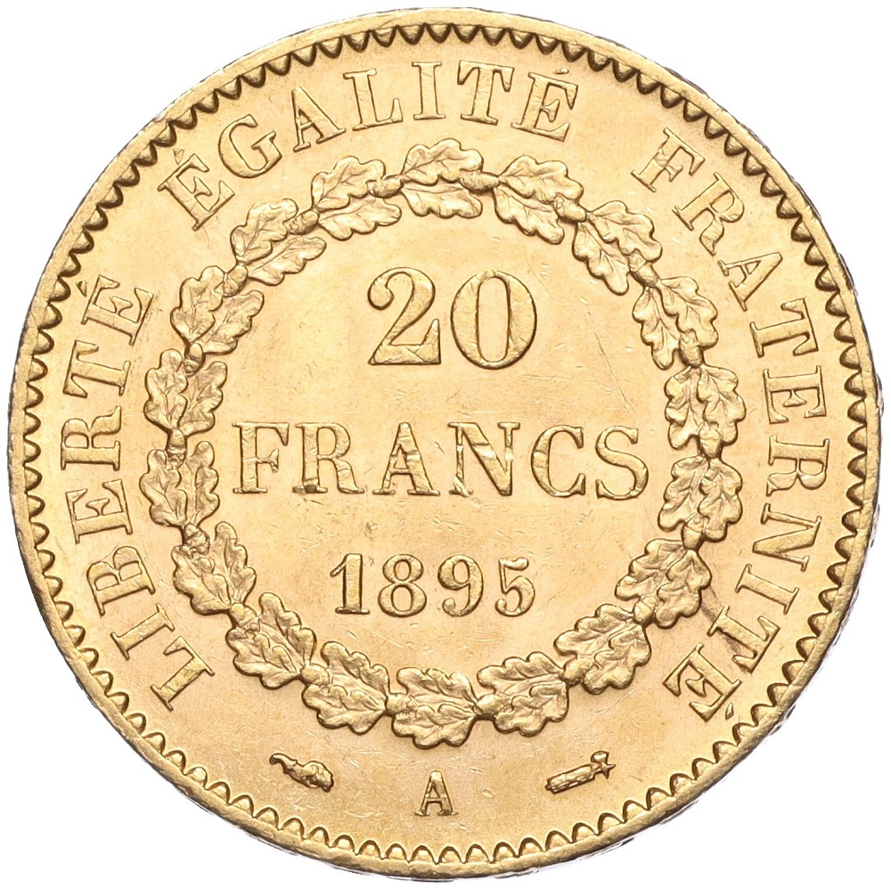20 франков 1895 года A Франция — Фото №1