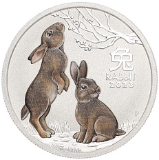 50 центов 2023 года Австралия «Лунный календарь — Год кролика» (Цветное покрытие) — Фото №1