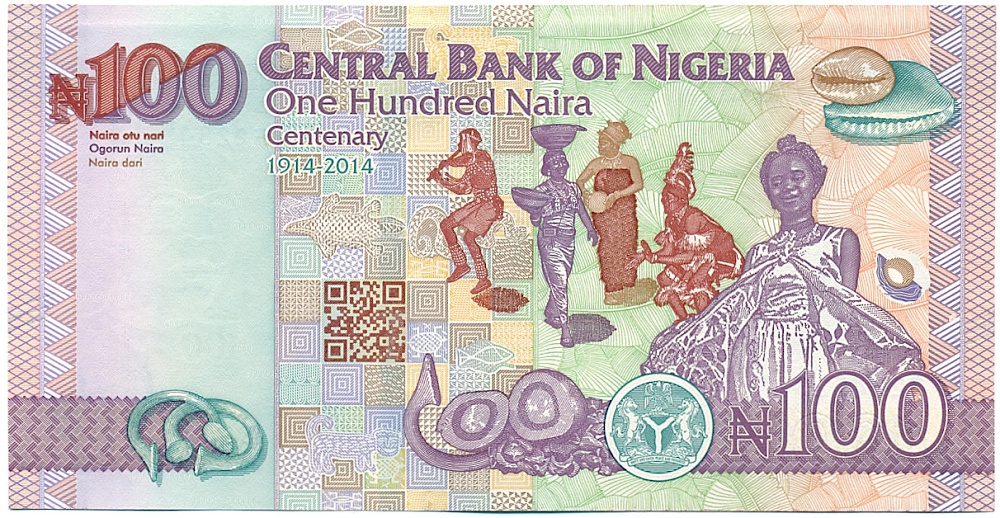 100 найра 2014 года Нигерия — Фото №2