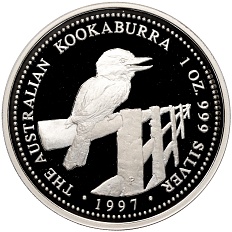 1 доллар 1997 года Австралия «Австралийская кукабара» — Фото №1