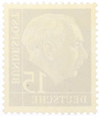 Почтовая марка 15 пфеннигов 1954 года Западная Германия (ФРГ) — Фото №2