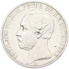 1 союзный талер 1866 года Ольденбург — Фото №1