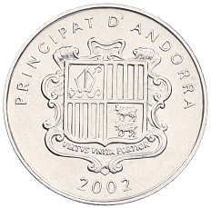 1 сентим 2002 года Андорра «Карл Великий» — Фото №2