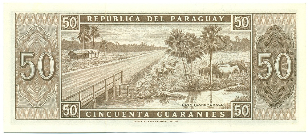 50 гуарани 1963 года Парагвай — Фото №2