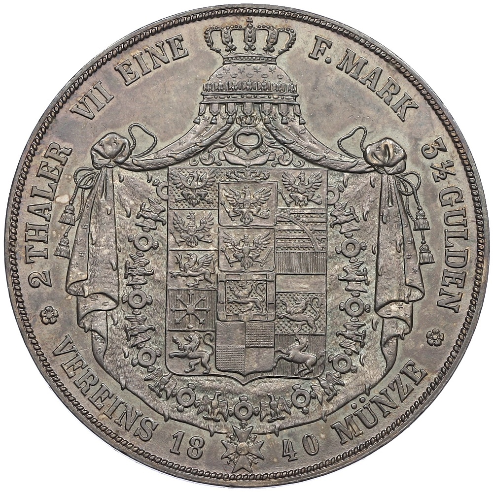 2 талера 1840 года Пруссия — Фото №2