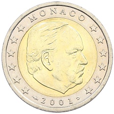 2 евро 2001 года Монако — Фото №1