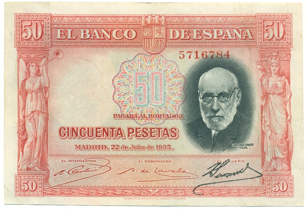 50 песет 1935 года Испания — Фото №1