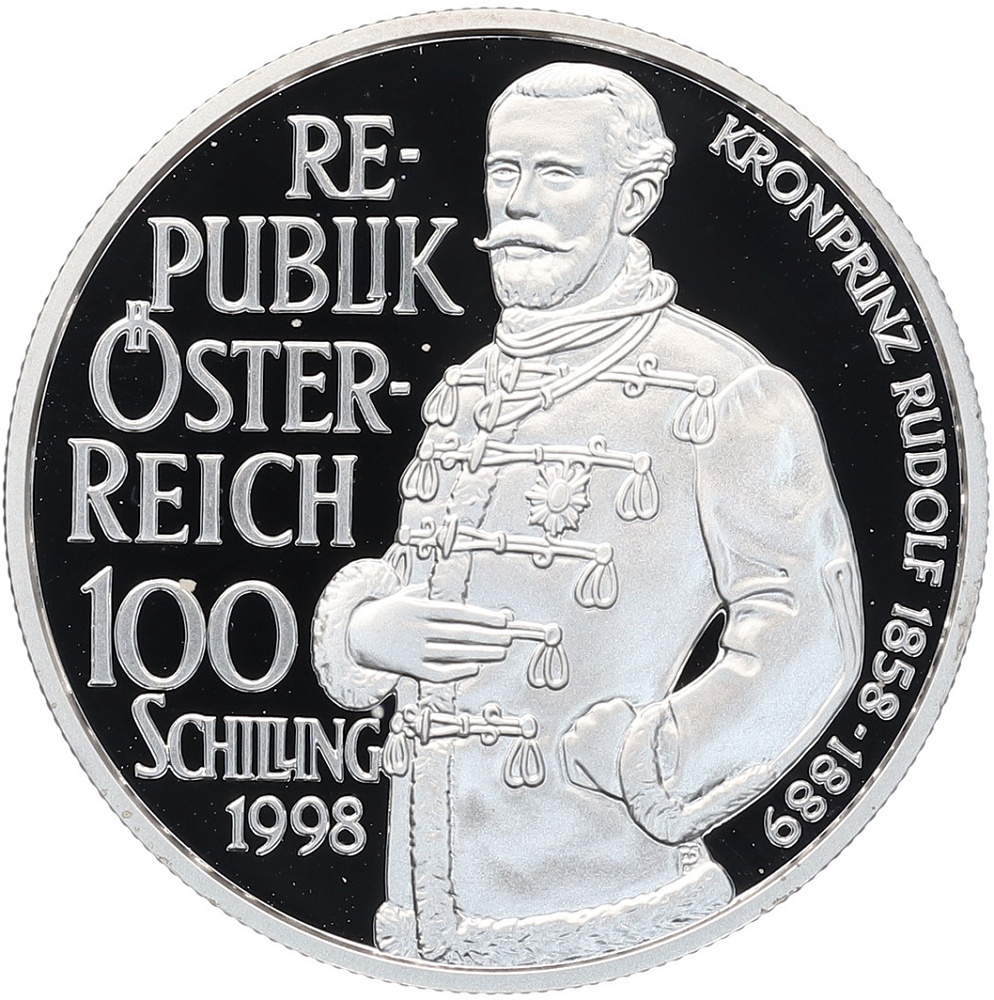 100 шиллингов 1998 года Австрия «Трагедия в Майерлинге» — Фото №2