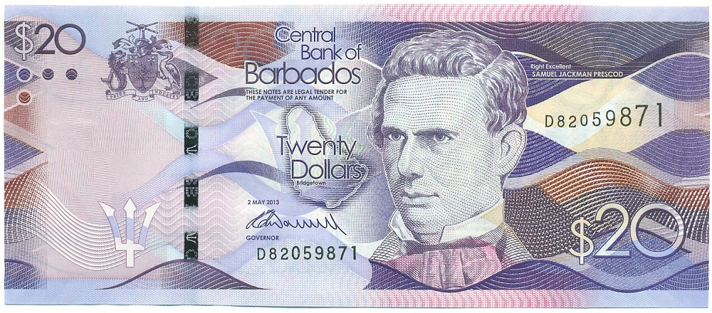 20 долларов 2013 года Барбадос — Фото №1