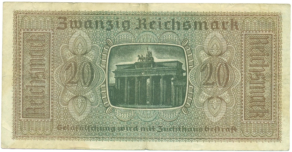 20 рейхсмарок 1940-1945 года Германия — Фото №2
