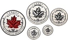 Набор из 5 монет 2015 года Канада «Кленовый лист» — Фото №1