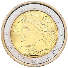 2 евро 2002 года Италия — Фото №1