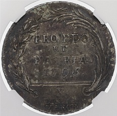 1 талер 1795 года Фульда — в слабе NGC (AU DETAILS) — Фото №2