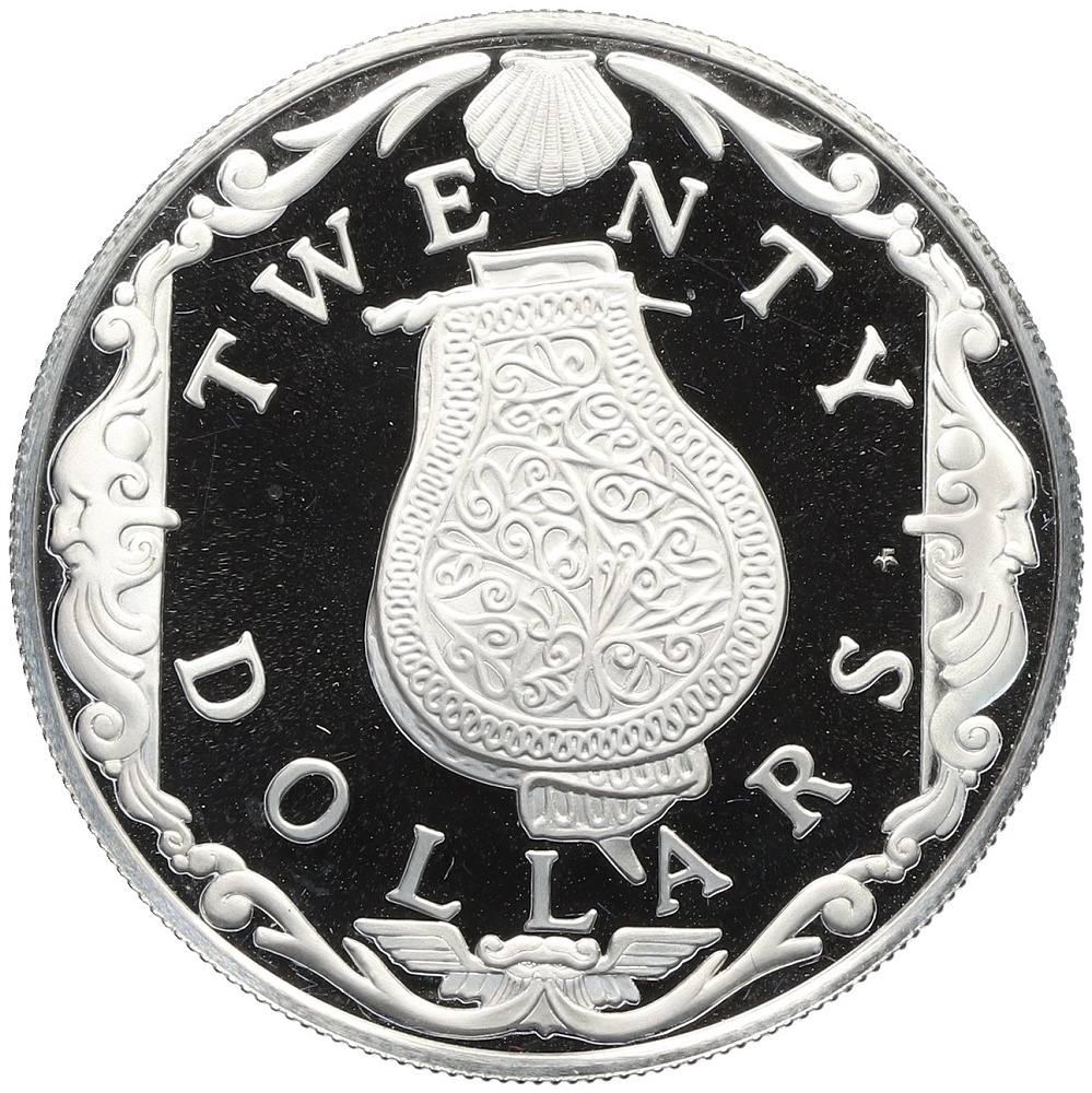 20 долларов 1985 года Британские Виргинские острова «Сокровища затонувших кораблей — Флакон духов» — Фото №1