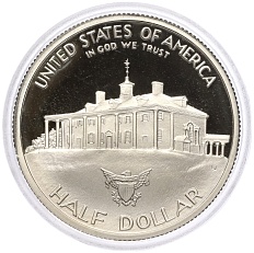 1/2 доллара 1982 года S США «250 лет со дня рождения Джорджа Вашингтона» — Фото №2