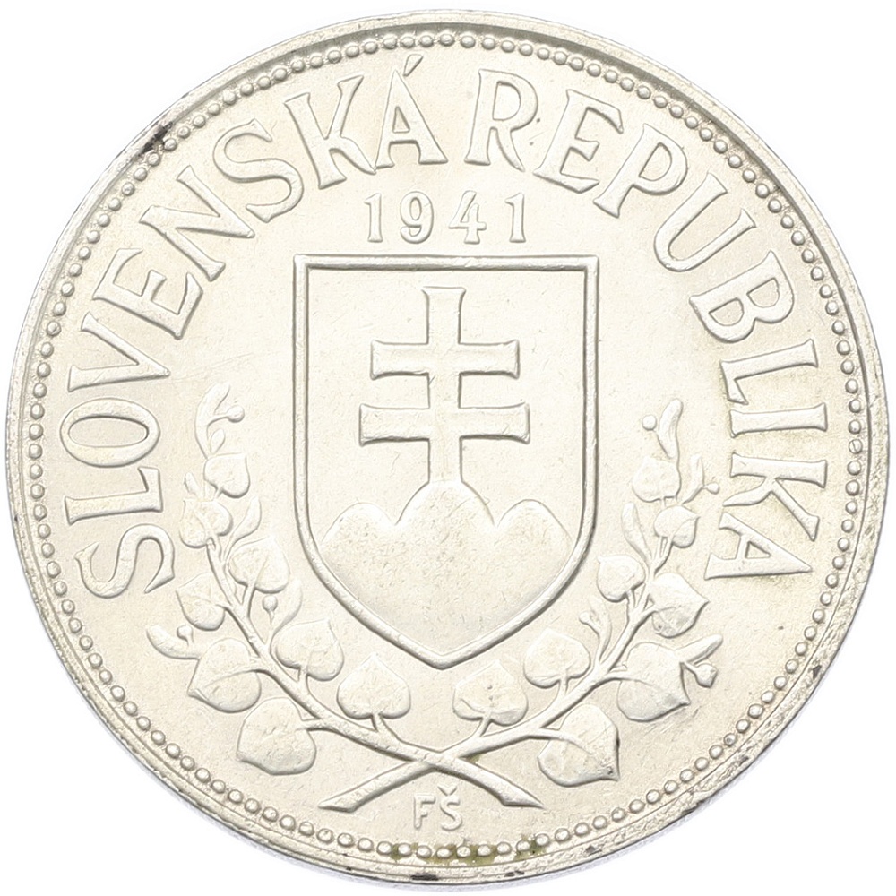 20 крон 1941 года Словакия «Святые Кирилл и Мефодий» — Фото №2