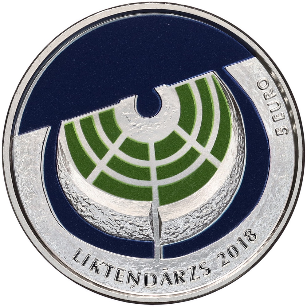 5 евро 2018 года Латвия «Ликтеньдарзс» — Фото №1