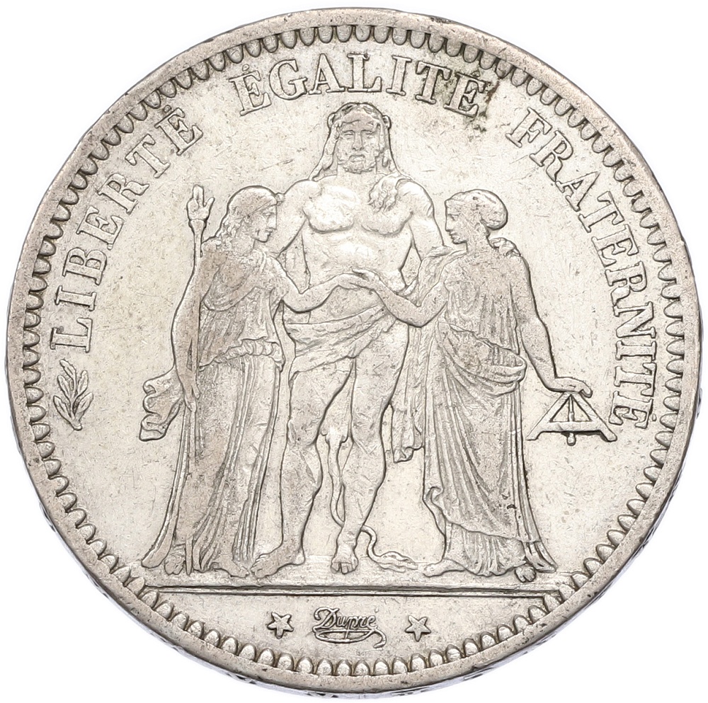 5 франков 1873 года A Франция — Фото №2