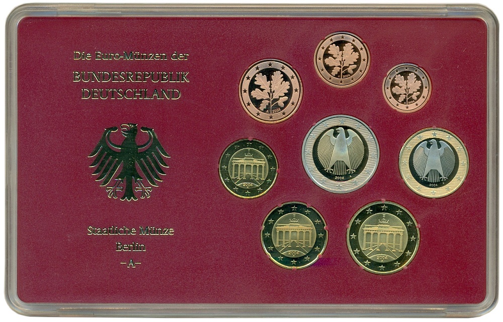 Годовой набор монет евро 2004 года A Германия — Фото №1