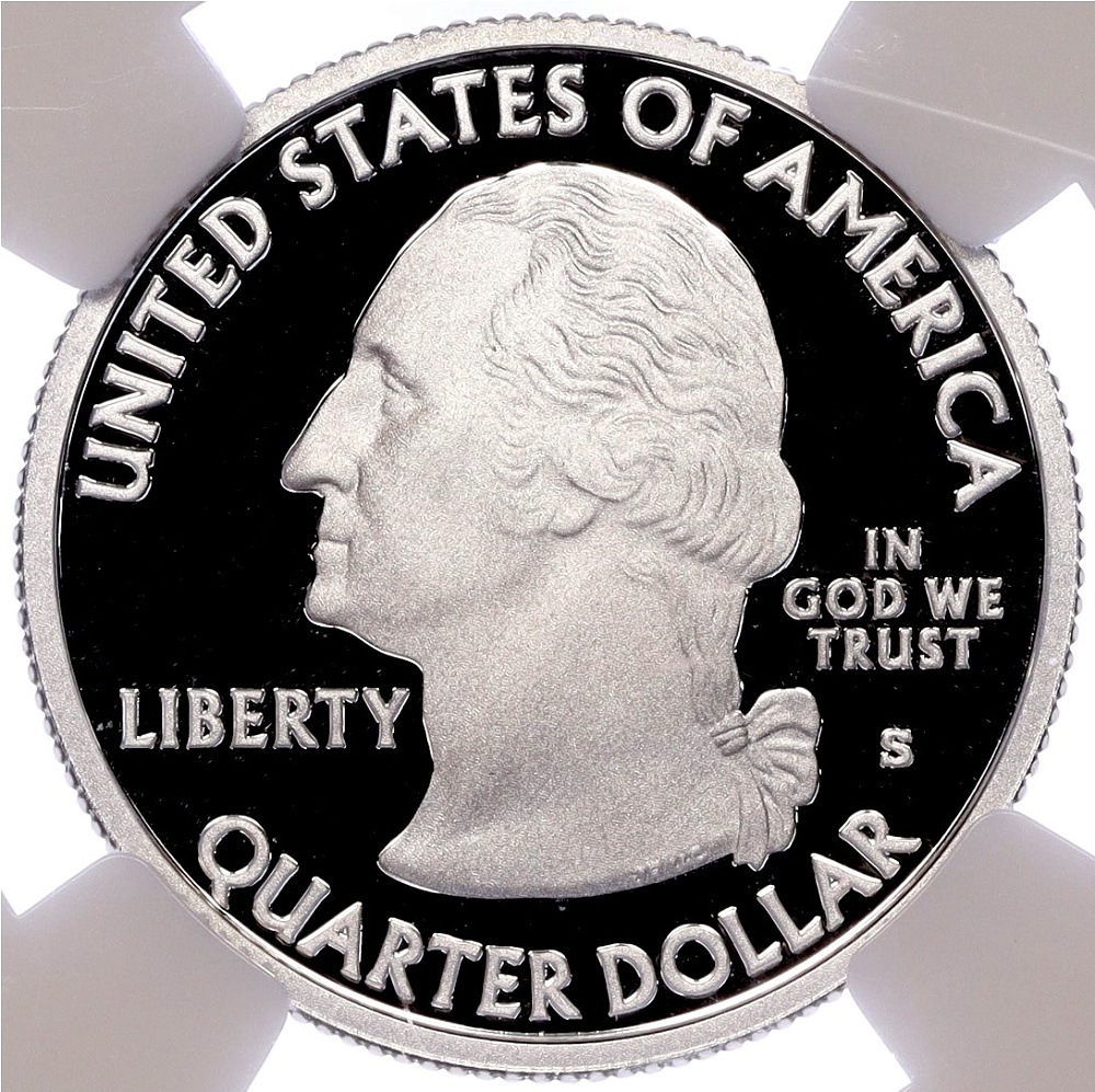 1/4 доллара (25 центов) 2009 года S США «Штаты и территории — Гуам» в слабе NGC (PF70 ULTRA CAMEO) — Фото №2