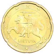 20 евроцентов 2015 года Литва — Фото №1